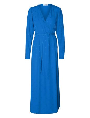 Selected | Slfludwika Ls Ankle Satin Dress B | 34