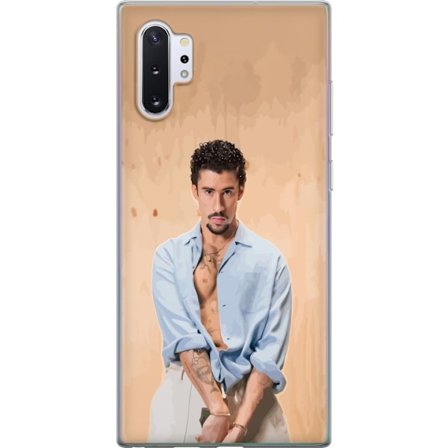 Yhteensopiva Puhelinkuori Samsung Galaxy Note10+ Bad Bunny Super Bowl-inspiroima grafiikka, jossa NFL-trofe ja San Franciscon silta urheilusuunnittelu