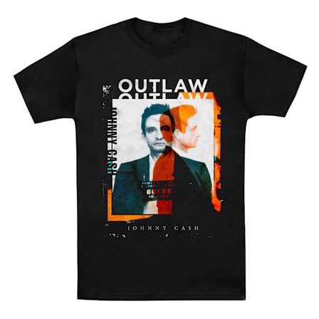 Johnny Cash Unisex Vuxen Outlaw Fotografi T-shirt S Svart
