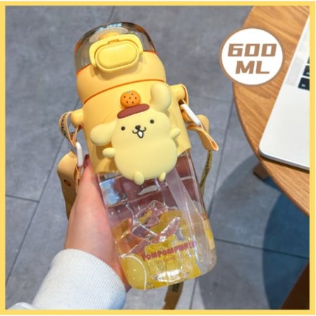 600ml Anime Halmkop Kawaii Kuromi Cinnamoroll Melody Børnevandsflaske Sport Te Kaffe Kopper Køkkenredskaber Piger Gaver