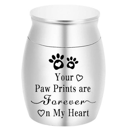 Djururna minnesburk katt och hund begravningsmaterial förseglad legerad urna burk silver