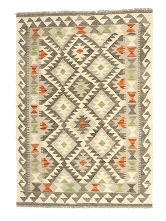 Hand Woven Kilim Afghan Old Style Rug 105X150 Yellow/Brown