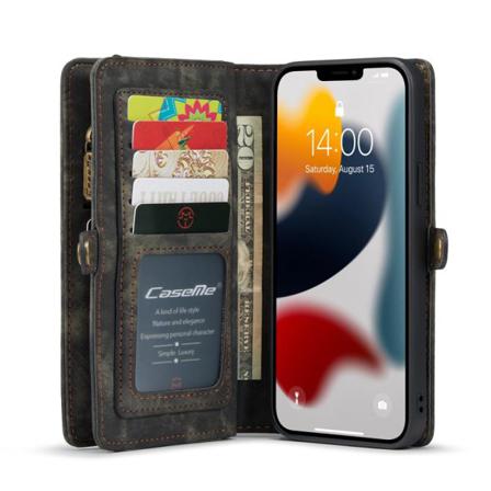 Multiplånbok Caseme 11-kort Apple Iphone 13 Pro Max Svart/grå
