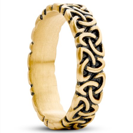 Evan Emiliano Trinity Knot Guldfarvet Ring til mænd - Stålringe