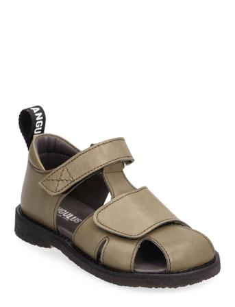 Sandals - Flat - Closed Toe - Shoes Summer Shoes Sandals Grønn ANGULUS*Betinget Tilbud