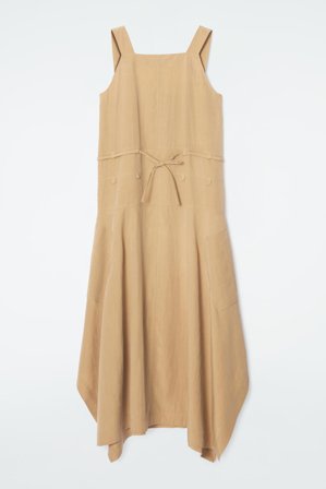 COS Damen Asymmetric Parachute Maxi Dress - Beige