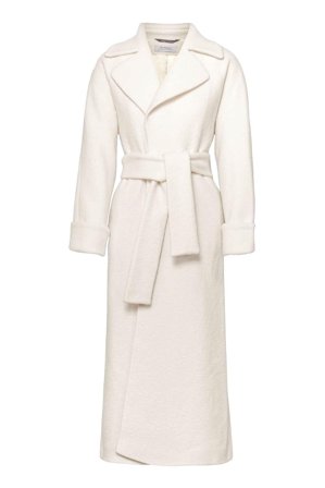 WMN Wool Coat Long White M
