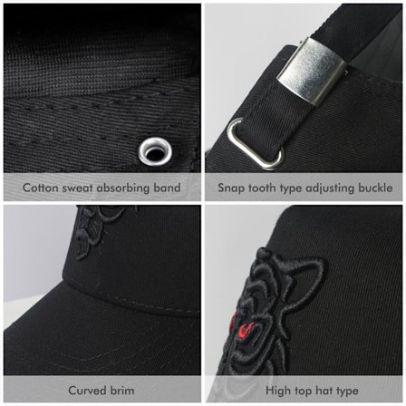 Eläin Tiikeri Kirjailtu Baseball Aurinkohattu Cool Hip Hop Baseball-hattu Miehille Naisille Urheilufani