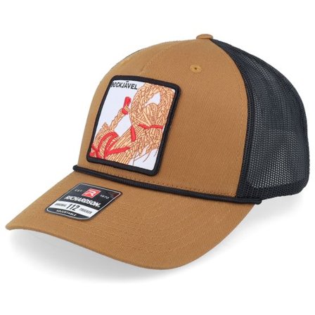 Ho-Ho-Hats - Beige trucker Keps - Bockjävel 112fpr Split Caramel/Black/Black Rope Trucker @ Hatstore