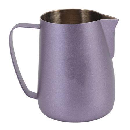 Rostfri Stål 420ml Mjölkskummare Kann Multipurpose Mjölkskum Kopp Lila