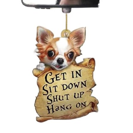 Backspegelhängande hunddekoration F F F