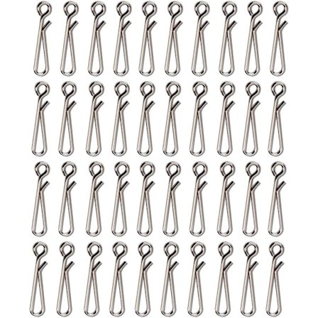 150 stk. Havfiskeri Hurtigskift Bly Lod Snap Rig Klips Rustfrit Stål Konnektor Speed Clips Krog til Fiskeri