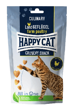 Happy Cat - Crunchy Snack fugl/gulrøtter 70 g - Katt - Kattegodteri & kattegress - Tyggesnacks for katter - ZOO.no