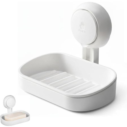 Såpeholder - Såpeskål med sugekopp - Såpeholder - Såpeskål - Såpeboks - Selv - 11,5*8,5*14 cm