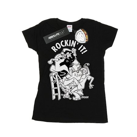 Scooby Doo Dam/Kvinnor Rockin ́ It Jul Bomull T-Shirt S
