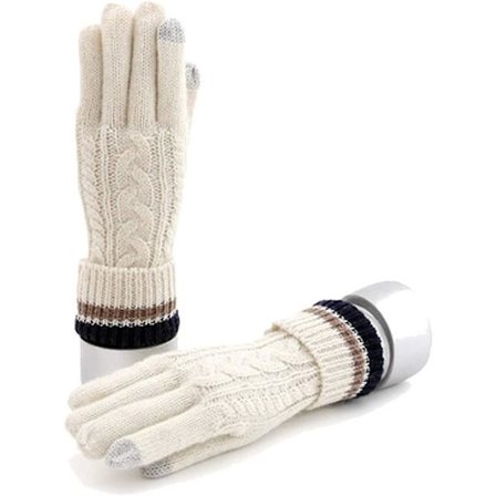 Dame Vinterhansker Varme Hansker Bomullshansker Strikkede Hansker Vinterhansker Touchscreen Hansker