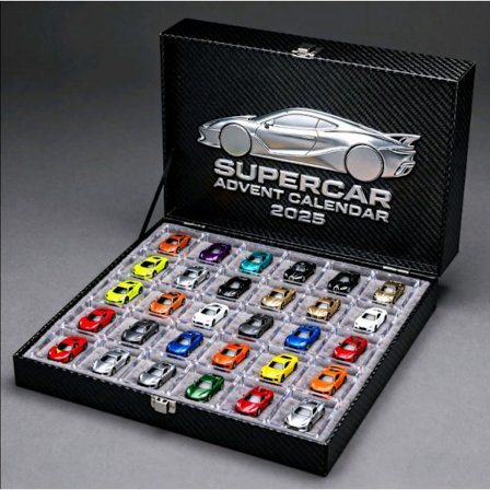 Superbil Adventskalender, Akryl Nøkkelringer