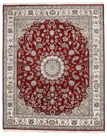 Handgeknüpft Nain Indisch Teppich 247X303 Hellgrau/Beige