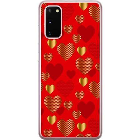 Kompatibelt Mobilskal till Samsung Samsung Galaxy S20 GoldenHearts