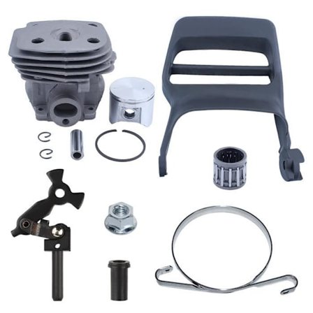Cylinderkolv Kedjebromshandtagssats kompatibel med Husqvarna 359 357xp motorsåg 47mm
