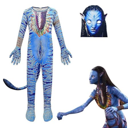 Avatar Cosplay Kostymer Mask För Barn Alien Suit Pojke Tjej Avatar 2 The Way Of Water Halloween Och Maskeradfest Barndräkt Jst.