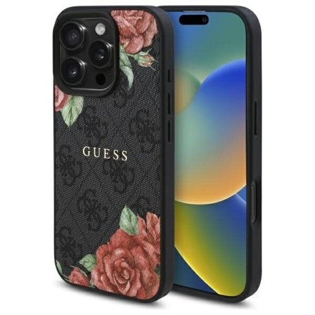 Guess GUHMP16XP4ROPEMCK iPhone 16 Pro Max 6,9" sort/sort hardcase 4G Flowers Print MagSafe