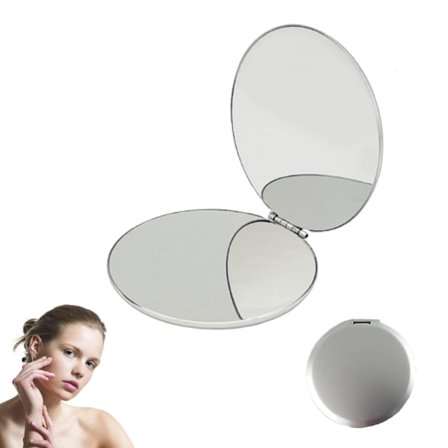 1 Pack Kompakt Förstorande Spegel, Fick Spegel, Resa Fåfänga Spegel, Bärbar Förstorande Handhållen Liten Spegel