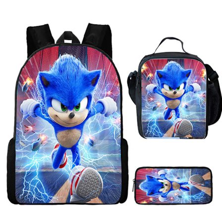 Anime Sonic ryggsäck Student ryggsäck Cartoon anime kid ryggsäck