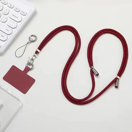 Telefonlina Telefonrem Lanyard VINRÖD