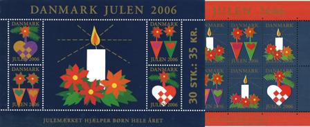Danmark - julmärke 2006 - julmärkehæfte med 30 mærker