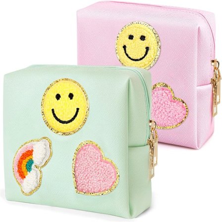 2 kpl Kuukautissuojapussi, PU-nahkainen säilytyspussi terveyssiteille, pikkuhousunsuojille, tamponeille ja kestositeille, toiminnalliset 