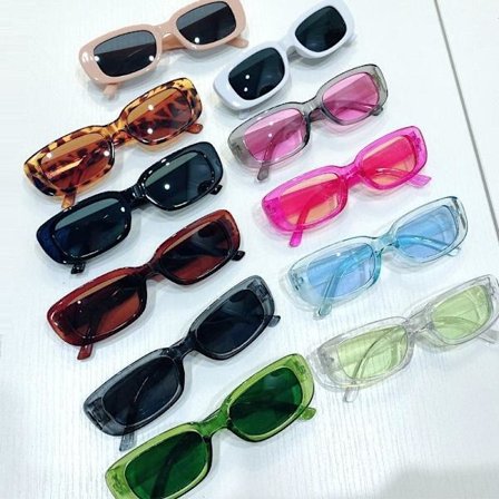 Small Rectangle Sunglasses Women Oval Vintage Brand Designer Square Sun Glasses