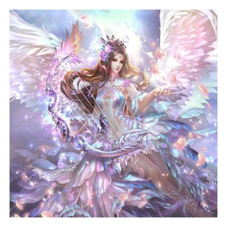 5d Diy Full Drill Diamond Painting Angel Cross Stitch Broderi Mo Som På Bilden 1 50x50cm