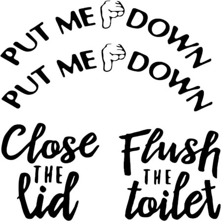 Toilet Stickers Flush Close