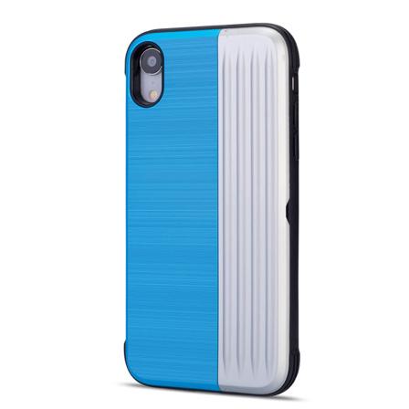 LEMAN Tyylikäs kansi korttipaikalla iPhone XS Maxille Ljusblå