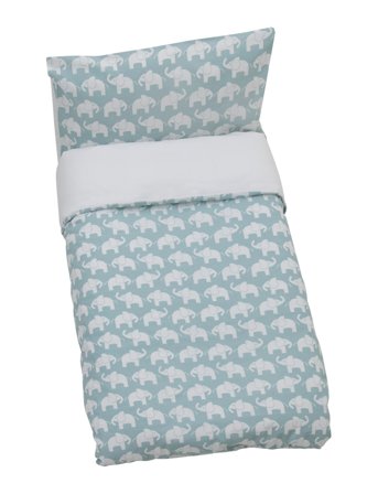 Rätt Start Elephant Eco, Bed Set, Crib, Pink - Blue - ONE SIZE