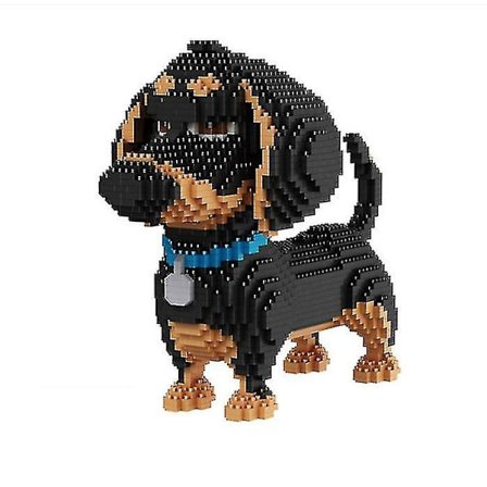 Tegneserie Hund Mini Gravhund Model Byggeklods Legetøj