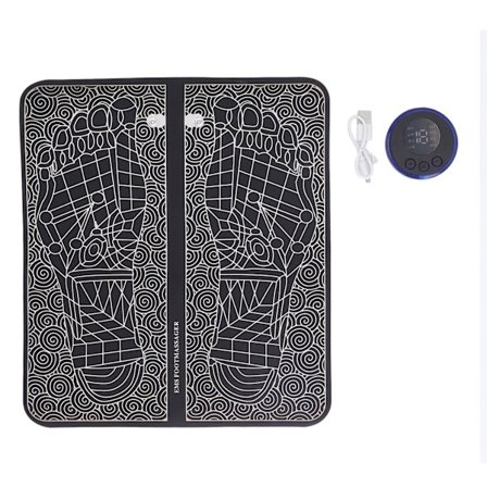 Bärbar Elektrisk Fotmassage Matta med Manuell Strömbrytare för Resor