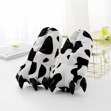 Vuxna/barn Plyschdjur Tass Klo Skor Unisex Roliga Gröna Djur Plysch Dinosaurie Klo Tofflor För Inomhus