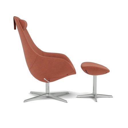 Varier Furniture Kokon - Orange Polyester - Chrome base