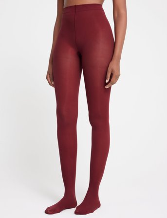 Lindex Tights 50Den Super Stretch Fas - Burgundy - L