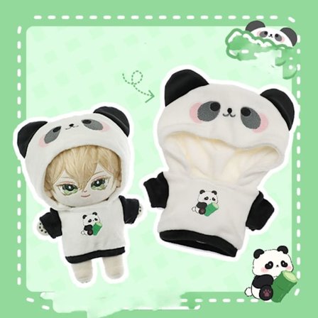 Dukkeklær Bodysuit Dukkehettegensere PANDA