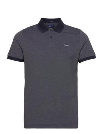 4-Col Oxford Ss Pique Polos Short-sleeved Blå GANT*Betinget Tilbud