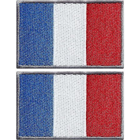 2 Pakke Frankrig Flag Patches - Broderede Patches - Franske Flag - Militær Taktisk Patch Til Tøj, Hatte, Rygsække, Pride Dekorationer