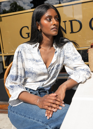 Amy Shirt Derby Blue Derby Blue / XS