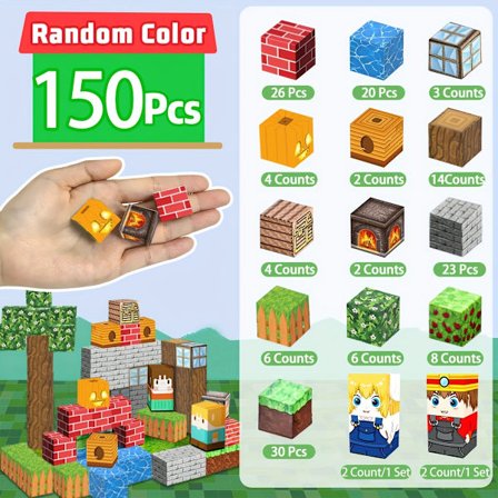 Magnetiske byggeklodser til at skabe magnetiske terninger, fantastisk pædagogisk legetøjssæt i en primitiv skov, perfekt fødselsdagsgave til teenagere