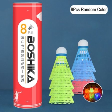 2/3/4/8 stk LED badmintonbold badminton fjerbolde 8 stk 8 stk
