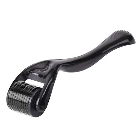 Derma Roller - Ansiktsruller med mikronåler 0,75 mm Svart{REN}