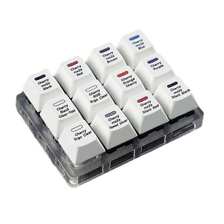 Cherry MX2A Brytarprovare 12-Tangenters Mekanisk Tangentbord Sampler Brytartestverktyg för Mekaniskt Tangentbord