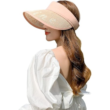 Dame Stor Skygge Hat Sommer Sol Strand Kasket Golf Kasket Foldbar Hat UV Beskyttelse